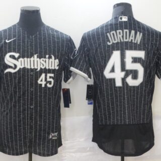 White Sox 45 Michael Jordan Nike Black 2021 City Connect Flexbase Jersey