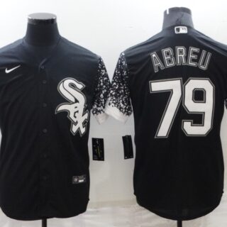 White Sox 79 Jose Abreu Black Nike Drift Fashion Cool Base Jersey