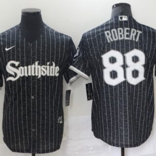 White Sox 88 Luis Robert Black 2021 City Connect Cool Base Jersey