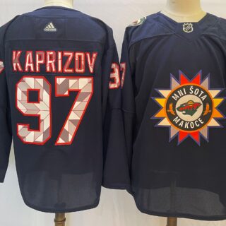 Wild 97 Kirill Kaprizov Navy 2022 Adidas Jersey
