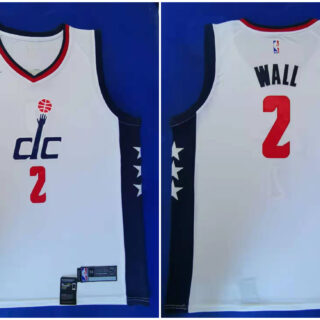 Wizards 2 John Wall White 2019-20 City Edition Nike Swingman Jersey