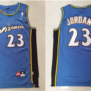 Wizards 23 Michael Jordan Blue Nike Swingman Jersey