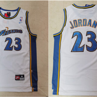 Wizards 23 Michael Jordan White Nike Swingman Jersey