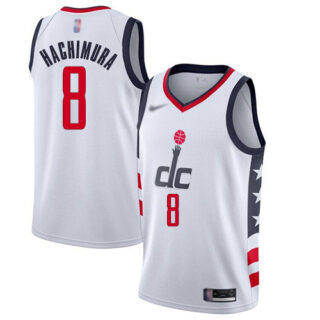 Wizards #8 Rui Hachimura White Basketball Swingman City Edition 2019 20 Jersey