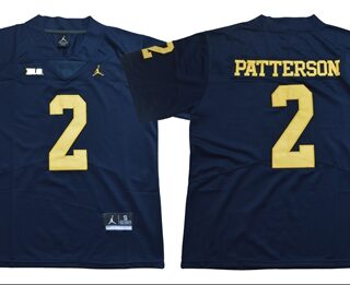 Wolverines #2 Shea Patterson Navy Blue Jordan Brand Limited Stitched NCAA Jersey