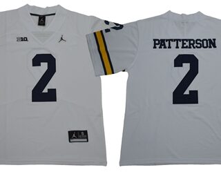 Wolverines #2 Shea Patterson White Jordan Brand Limited Stitched NCAA Jersey