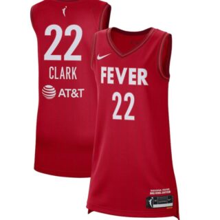 Women's #22 Caitlin Clark Red 2024 WNBA Draft Rebel Edition Victory Stitched Jersey