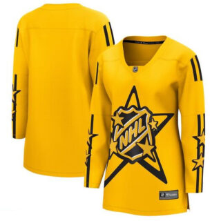 Women's All-Star Game 2024 Yellow Breakaway Stitched Hockey Jersey