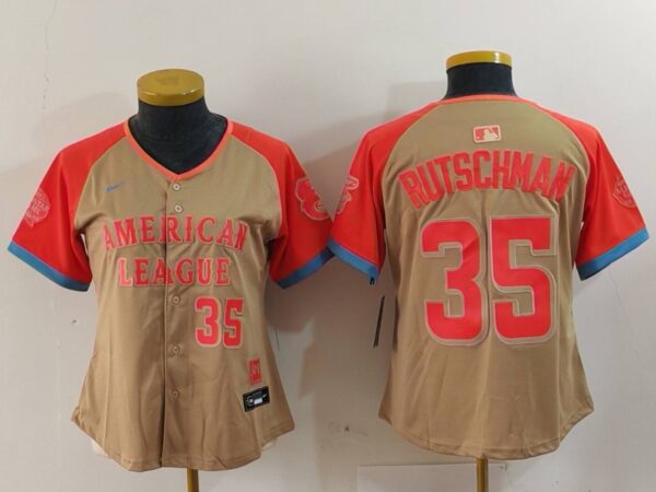 Women's American League #35 Adley Rutschman Cream 2024 All-Star Limited Stitched Jerseys
