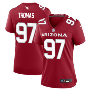 Women's Arizona Cardinals #97 Cameron Thomas Red 2023 Stitched Jersey(Run Small)