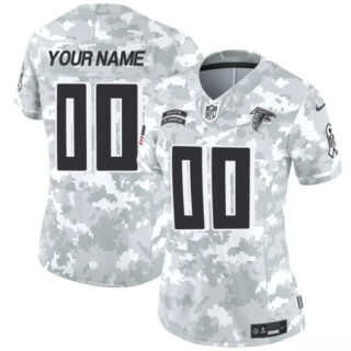 Women's Atlanta Falcons Active Player Custom 2024 F.U.S.E Arctic Camo Salute To Service Limited Stitched Football Jersey(Run Small)