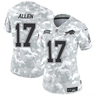 Women's Buffalo Bills #17 Josh Allen 2024 F.U.S.E Arctic Camo Salute To Service Limited Stitched Football Jersey(Run Small)