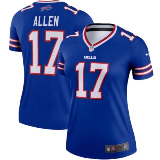 Women's Buffalo Bills #17 Josh Allen Royal With C Patch Limited Stitched Jersey