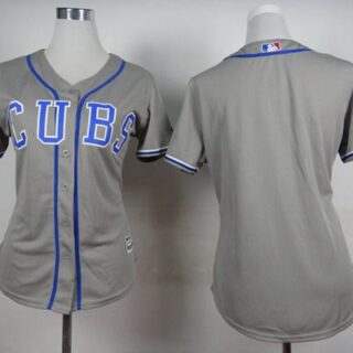 Women's Chicago Cubs Customized Gray Jersey