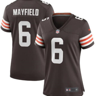 Women's Cleveland Browns #6 Baker Mayfield 2020 New Brown Stitched Jersey(Run Small)