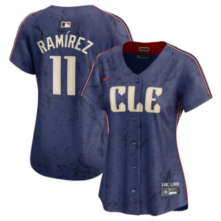 Women's Cleveland Guardians #11 José Ramírez Navy 2024 City Connect Stitched Baseball Jersey(Run Small)