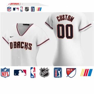 Women's Custom Arizona Diamondbacks 2020 White Home Replica Jersey