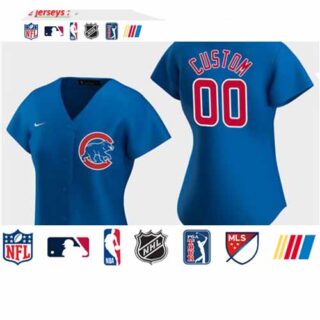 Women's Custom Chicago Cubs 2020 Royal Alternate Replica Jersey