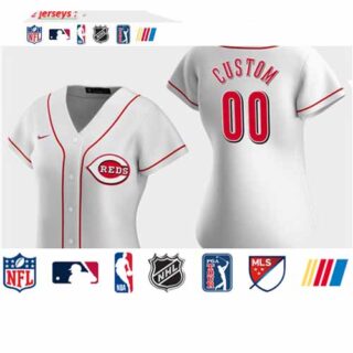 Women's Custom Cincinnati Reds 2020 White Home Replica Jersey