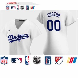Women's Custom Los Angeles Dodgers 2020 White Home Replica Jersey