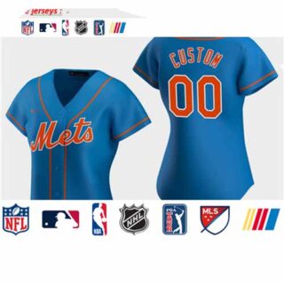 Women's Custom New York Mets 2020 Royal Alternate Replica Jersey