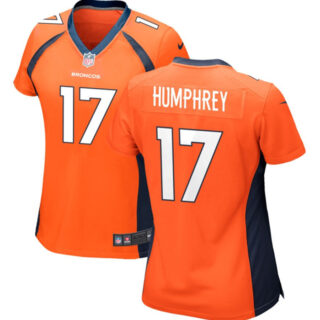 Women's Denver Broncos #17 Lil'Jordan Humphrey Orange Stitched Jersey(Run Small)
