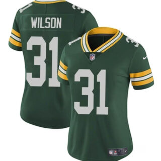 Women's Green Bay Packers #31 Emanuel Wilson Green Vapor Untouchable Limited Stitched Jersey(Run Small)
