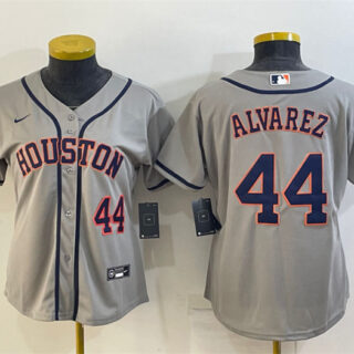 Women's Houston Astros #44 Yordan Alvarez Gray Cool Base Stitched Baseball Jerseys(Run Small)