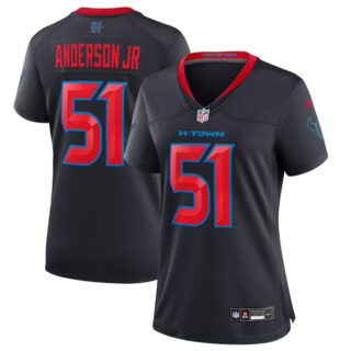 Women's Houston Texans #51 Will Anderson Jr. Navy 2024 2nd Alternate Stitched Jerseys
