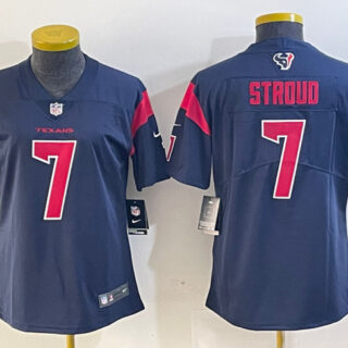 Women's Houston Texans #7 C.J. Stroud Navy Color Rush Vapor Untouchable Limited Stitched Jersey (Run Small)