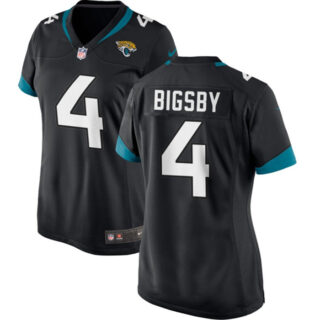 Women's Jacksonville Jaguars #4 Tank Bigsby Black Stitched Jersey(Run Small)