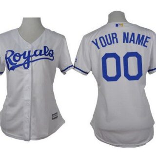 Women's Kansas City Royals Customized White Jersey