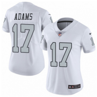 Women's Las Vegas Raiders #17 Davante Adams White Color Rush Limited Stitched Jersey(Run Small)