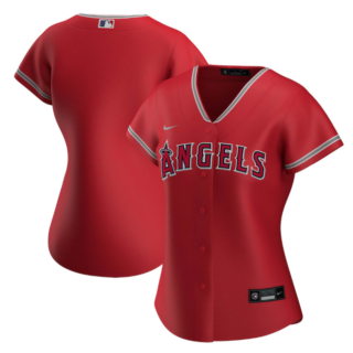 Women's Los Angeles Angels Blank Red Stitched Baseball Jersey(Run Small)