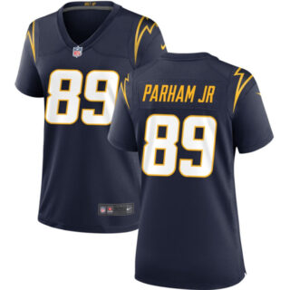 Women's Los Angeles Chargers #89 Donald Parham Jr Navy Stitched Game Jersey(Run Small)