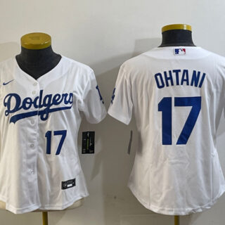 Women's Los Angeles Dodgers #17 Miguel Vargas White Cool Base Stitched Baseball Jerseys