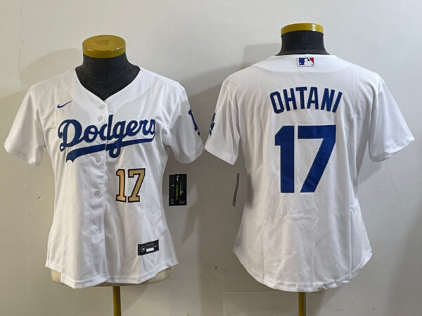 Women's Los Angeles Dodgers #17 Miguel Vargas White Cool Base Stitched Baseball Jerseys