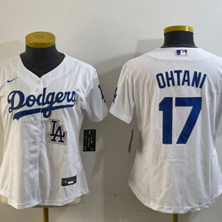 Women's Los Angeles Dodgers #17 Miguel Vargas White Cool Base Stitched Baseball Jerseys