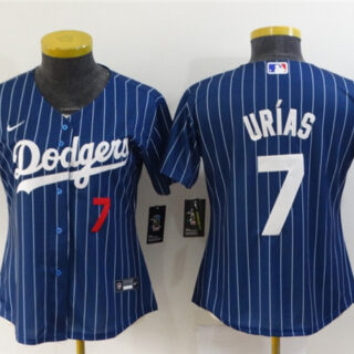 Women's Los Angeles Dodgers #7 Julio Urias Blue Stitched Baseball Jersey(Run Small)
