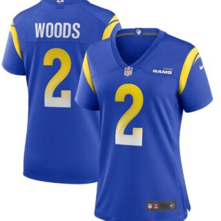 Women's Los Angeles Rams #2 Robert Woods Royal Vapor Untouchable Limited Stitched Jersey(Run Small)