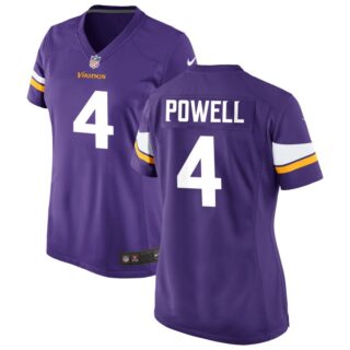 Women's Minnesota Vikings #4 Brandon Powell Purple Vapor Untouchable Stitched Jersey