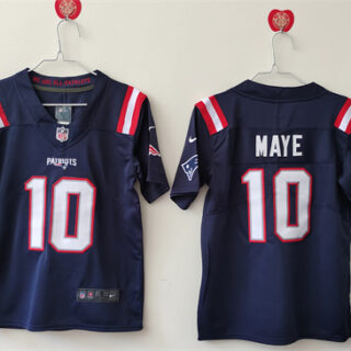 Women's New England Patriots #10 Drake Maye 2024 Draft Navy Vapor Untouchable Limited Stitched Jersey(Run Small)