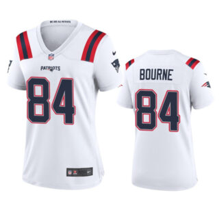 Women's New England Patriots #84 Kendrick Bourne White Stitched Jersey(Run Small)