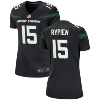 Women's New York Jets #15 Brett Rypien Black Stitched Football Jersey(Run Small)