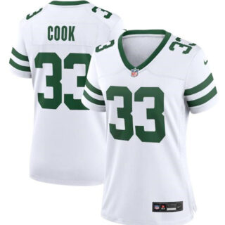 Women's New York Jets #33 Dalvin Cook White Stitched Football Jersey(Run Small)