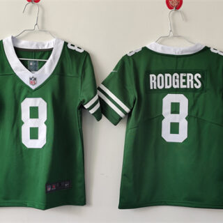 Women's New York Jets #8 Aaron Rodgers Green Vapor Stitched Jersey(Run Small)