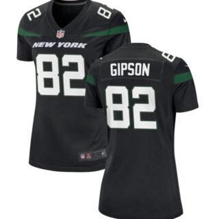 Women's New York Jets #82 Xavier Gipson Black Stitched Football Jersey(Run Small)