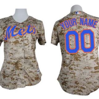 Women's New York Mets Customized 2014 Camo Jersey