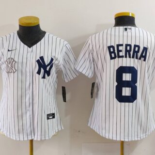 Women's New York Yankees #8 Barra Grey White Team Cool Base Stitched Jersey(Run Small)