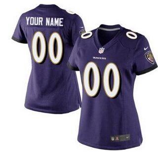Women's Nike Baltimore Ravens Customized Purple Jersey